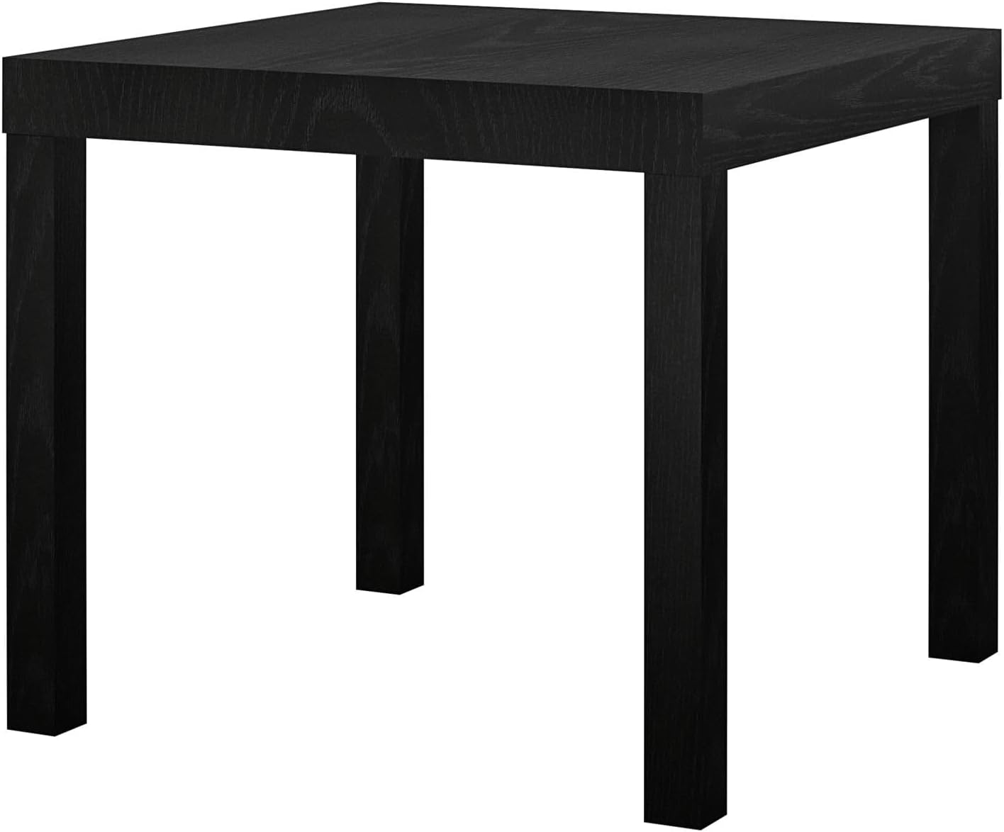 Oak Finish End Table – Sturdy, Water-Resistant, Minimalist, Easy Assembly for Small Spaces, 20” W x 20” D x 17.5” H (Black Oak)