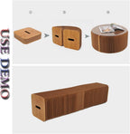 Accordion Paper Folding Sofa Chair,Versatile,Can Be Used As A Coffee Table,Shoe Change Stools and Benches,can Meet Your Various Needs,Brown