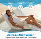 Aqua Outdoors Pool Lounge Chairs, Pool Chairs for in Pool, 9-in Water Depth | Heavy-Duty LDPE Water-Weighted Pool Lounger, Pool Chaise Lounge Chairs, UV-Resistant, Sun Shelf, Tanning Ledge, In-Pool Chair