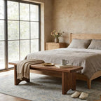 Entryway Bench, Solid Wood Bench, Wooden Shoe Bench for Entryway, Farmhouse End of Bed Bench for Bedroom, Dining Room, Kitchen, Outdoor Garden Seat, Indoor Window Seat, Plant Stand(L24xW7.9xH5.9inch)