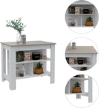 10-Shelf Kitchen Set with Island and Foldable Table | Includes 10 shelves for ample storage and space-saving foldable design