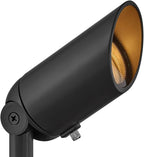 Hinkley Landscape 1536SK-LL Spot Light - Aluminum, 4w MR16 LED Bulb, Wiring Kit, and Ground Spike Included, 12v, Safe for Wet Conditions - Satin Black Finish with Clear Glass Lens