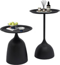 Round Coffee Table and End Table Sets for Living Room, Black Modern Side Table, Modern Table Bedside Set, Livingroom Table Sofa Metal Table End Tables