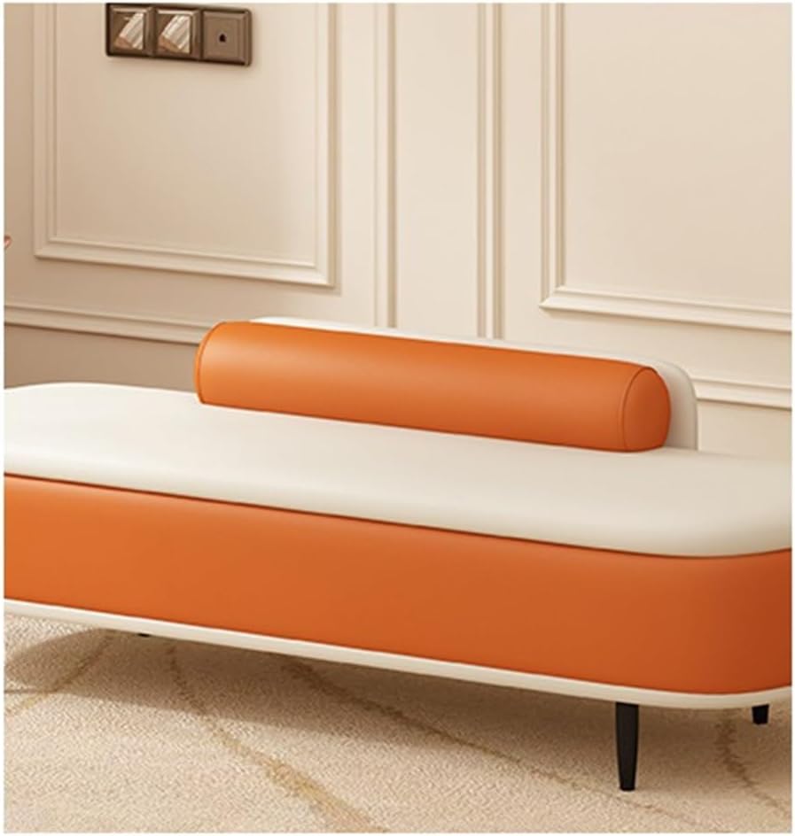 Modern Bedroom Bedside Bench Shoe Entrance Long Entry Cloakroom Sofa Entryway(Red,Large)