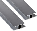 Aluminum H Connectors - Fits 4mm, 6mm, 8mm, or 10mm Twin-Wall Greenhouse Panels, Join 2 Pieces of Panels Together, 4-Foot Length, 10 Pieces (10mm Aluminum H Connectors - 4ft)