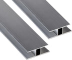 Aluminum H Connectors - Fits 4mm, 6mm, 8mm, or 10mm Twin-Wall Greenhouse Panels, Join 2 Pieces of Panels Together, 4-Foot Length, 10 Pieces (10mm Aluminum H Connectors - 4ft)