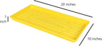 SUNPACK 10" x 20" Heavy Duty Shallow Plastic Seed Starting Tray, Yellow, 1" (Pack of 10) - No Drainage Holes, Perfect for Greenhouses or Indoor Gardening