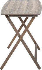 Modern Indoor XL Oversized Folding Tray Table – Rustic Gray Portable Laptop Snack TV Dinner Stand for Living Room, Bedroom, Home Office, Dorm & Reading Nook, 23.5 x 18 x 26 Inches