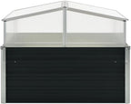 Galvanized Steel Greenhouse, 39.4"x39.4"x30.3", Black