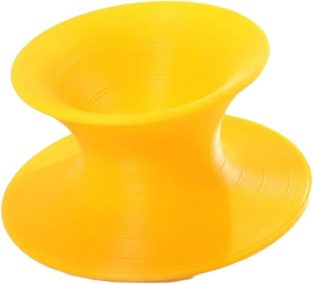 360° Swivel Gyro Chair,Relaxing Sense Sports Equipment,Sensory Spinning Chair,Round Spinner Seat for Backyard Playground Mall(Yellow)