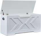 39.3" Storage Bench with 2 Safety Hinges,entryway Bench,Blanket Storage,Shoe Storage Bench for Entryway,Bedroom,Living Room