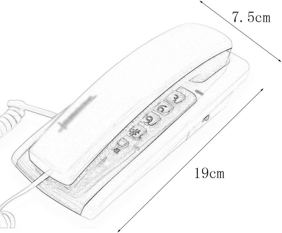 Telephone Ringtone Size Adjustment Wall Hanging Table Small Fixed Telephone (Color : C) (A)