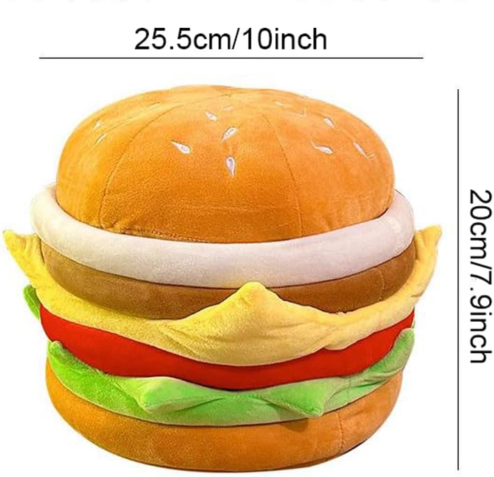 Small Storage Ottoman Hamburger Shaped Seat Cushion for Bedroom Entryway,Upholstered Foot Rest Stool Entrance Shoe Changing Stool,Home Decor