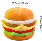 Small Storage Ottoman Hamburger Shaped Seat Cushion for Bedroom Entryway,Upholstered Foot Rest Stool Entrance Shoe Changing Stool,Home Decor