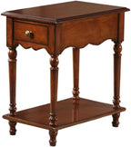 Telephone Table, European Style Sofa Side Table,Square Telephone Table,Living Room Side Cabinet,Nightstand with Drawer,End Table