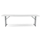 OEF Furnishings OEFBT-SEM1896 Commercial-Grade Premium Industrial Seminar Folding Table with Thick Blow-Molded Top and 16-Gauge Cantilever Steel Legs (Seminar, 18" × 96", Speckled Gray Top)