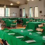 Green Plastic Table Cover Roll - 54IN x 300FT, Table Cloth for Rectangle Table with Slide Cutter, Plastic Table Cloth Disposable with Cut-to-Size Design for Weddings, Banquets, Parties