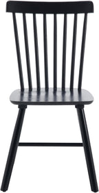 Kmax Dining Chairs Set of 4 Vintage Kitchen Chairs Windsor Chairs with Solid Wood Legs Farmhouse Country Style, Black
