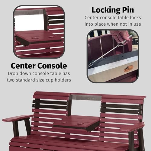 LuxCraft Plain Glider - 5' - Available in 14 Colors(Dove Grey on Slate)