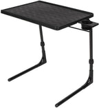 Table-Mate TV Tray Table | Portable Desk Folding Dinner Tray, Couch Table Trays for Eating Snack Food, Portable Laptop Desk, Bed Trays for Eating | Adjustable TV Trays with 3 Angles and Cup Holder