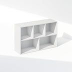 Furinno Reed Closet Organizers and Storage, 5-Cube Reversible Closet Shelves, Closet Organization Shelf, 9.4 x 19.5 x 31.5, for Bedroom, Closet, White