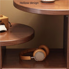 Round End Table with Cat Nest Nightstand Side Table with Storage Bedside Tables Accent Tables for Living Room Long-Lasting(Natural)