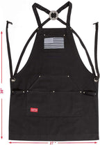 JayCee Apron for BBQ, Grill, Chef, Hobby and Workshop, 5 Pockets, Cross-Back, 2 Tool/Towel Loops, 10 oz Cotton, Great Gift