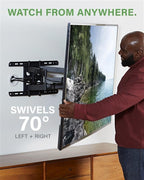 SANUS Premium Full Motion TV Mount for 42"-90" TVs - Sturdy & Smooth Extension, Swivel and Tilt for Big TVs - Universal Design Fits Samsung, LG, Vizio, TCL & More - Easy Installation -OLF22
