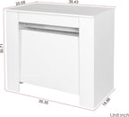 Henf Extendable Console Table with Extension Leaves, White Dining Room Table, 20''-118'' Expandable Dining Table for Living Room, Space Saving Extendable Dining Room Table for 2-12 Person