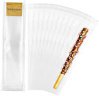 EKAPACKAGING 200Pcs 2x10 Inches Self Sealing Cellophane Bags Clear Pretzel Rod Bags for Treat, Candy Melts, Cookie, Popsicle, Ice Pop