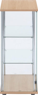 不二貿易(Fujiboeki) Fuji Boeki 72801 Collection Case, Figure Case, 3 Tiers, Width 23.8 x Depth 14.4 x Height 33.5 inches (60.5 x 36.5 x 85 cm), Natural, Wide, Rear Mirror, Assembly Required