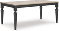 Signature Design by Ashley Mendinfort Casual Mango Wood Dining Table, Light Brown & Black