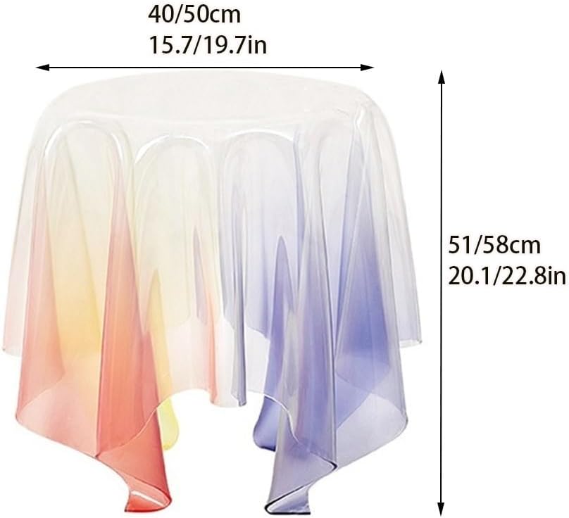Acrylic Side Table and Nightstand, Clear Coffee Table, End Table,Transparent Home Decoration, Suitable for Living Rooms, Bedrooms, Small Spaces(19.7 * 22.8in)
