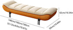 Modern Leathers End of Bed Bench for Bedroom,Upholstered Storage Ottoman Entryway with for Living Room Entryway(Orange,180 * 50 * 42cm)