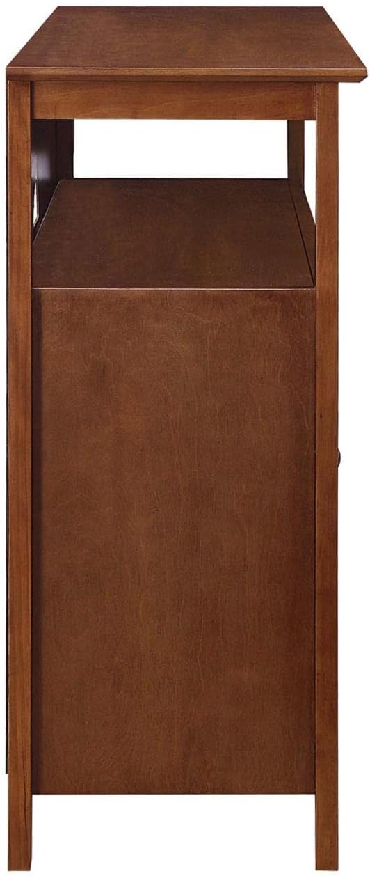 Convenience Concepts Big Sur Deluxe TV Stand with Storage Cabinets and Shelf for TVs up to 55 Inches, Dark Walnut