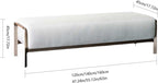Modern End of Bed Bench with Metal Legs, Upholstered Entryway for Living Room, Bedroom, (White) Entryway(140 * 45 * 45cm)