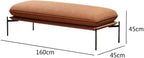 Modern Stainless Steel Bed end Bench Bedroom Rest Clothing Store Entryway(Large)