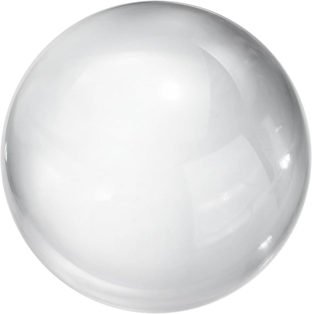 uxcell 80mm/3.1" Crystal Sphere Ball Glass Solid Decorative Sphere Crystal Ball Prop Ornament for Feng Shui Divination Fortune Telling Tabletop Fountain Decoration, Clear