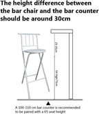 30 Inch High Folding Bar Stool, Home Foldable Counter Chair with Backrest and Footrest for Adults, Indoor Counter Bar Stools for Kitchen(Brown)