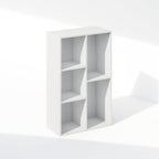 Furinno Reed Closet Organizers and Storage, 5-Cube Reversible Closet Shelves, Closet Organization Shelf, 9.4 x 19.5 x 31.5, for Bedroom, Closet, White
