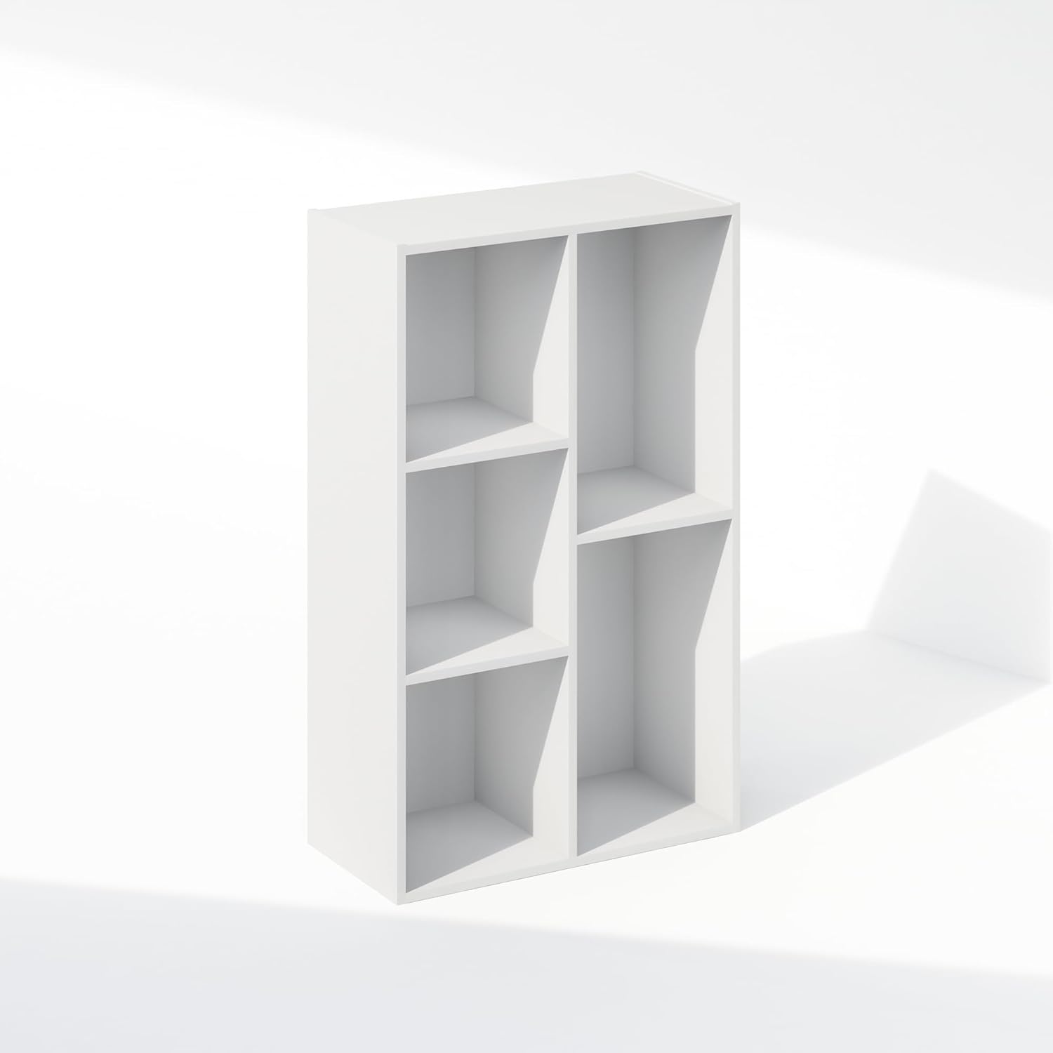 Furinno Reed Closet Organizers and Storage, 5-Cube Reversible Closet Shelves, Closet Organization Shelf, 9.4 x 19.5 x 31.5, for Bedroom, Closet, White