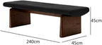 Modern Wooden Sofa Bedroom Bed end Bench Hotel Leisure Entryway(XXXX-Large)