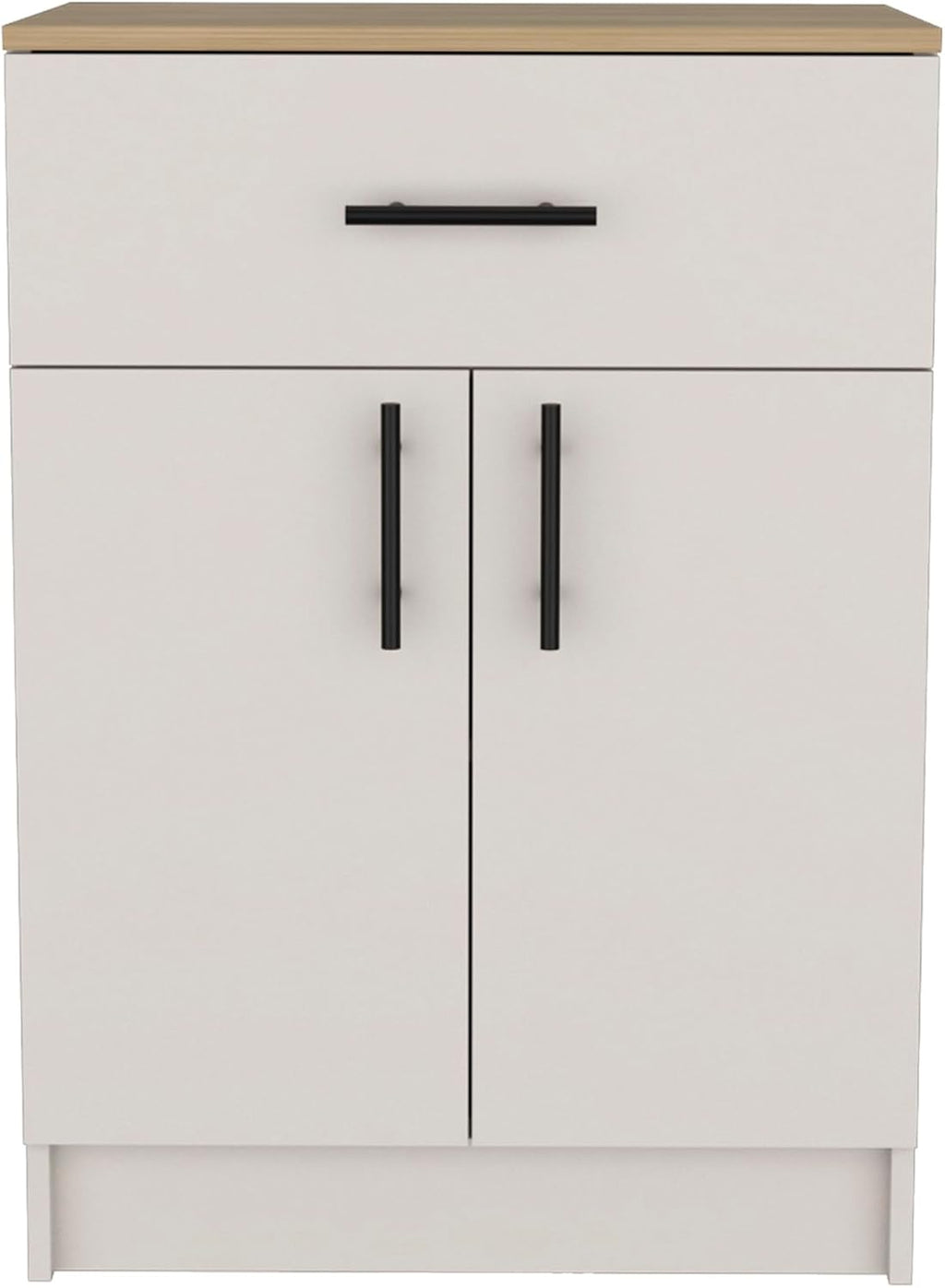 Multistorage Pantry Cabinet, One Drawer, Two Interior Shelves Ivory - Natural Oak