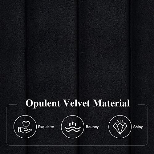 Allewie King Platform Bed Frame, Velvet Upholstered with Adjustable Vertical Channel Tufted Headboard, Mattress Foundation with Strong Wooden Slats, Box Spring Optional, Easy Assembly, Black