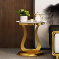 Telephone Table, Round Sofa Side Table Nordic Modern Living Room Coffee Table Telephone Table 5055CM(White