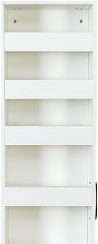 KEIKI 7 Tier Pull-Out Kitchen Pantry Storage Cabinet, Multi-Tier Single-Sided Open Shelf, Spice Rack Next to Fridge, Wood Hutch Food Pantries Cupboard for, Dining Room, Narrow Spaces