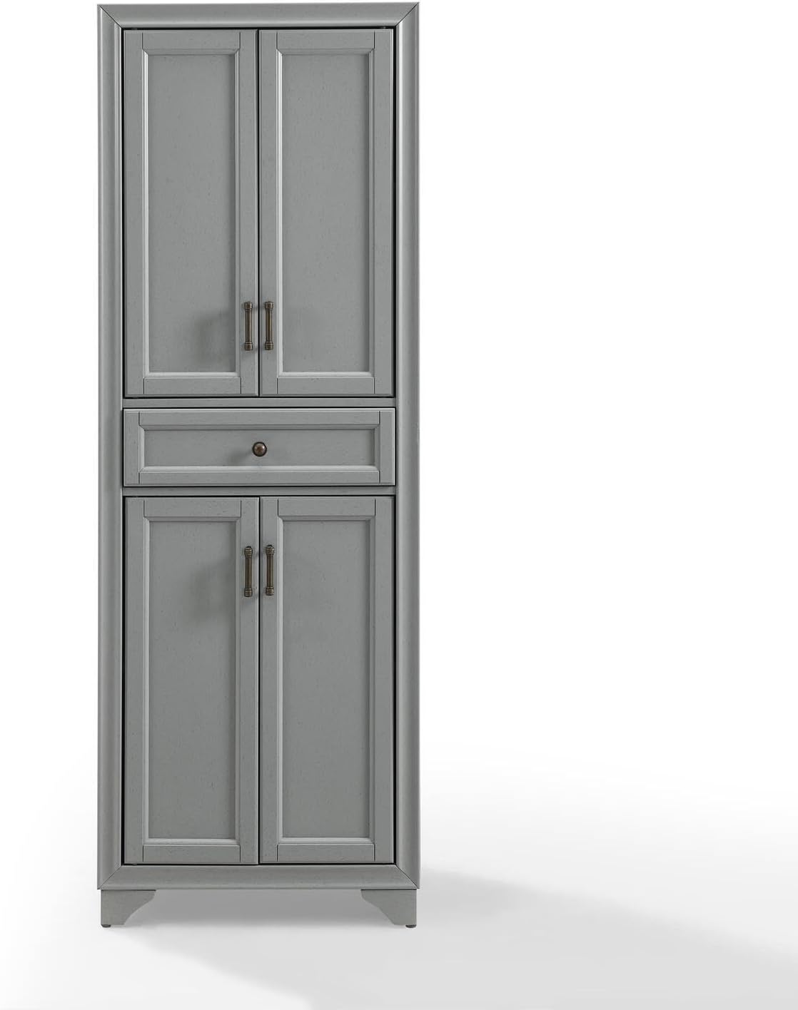 Maykoosh Kitchen Pantry Cabinet - Large Storage, Adjustable Shelves, Distressed Gray Finish
