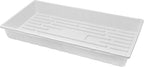 SUNPACK 10" x 20" Plastic Seed Starting Tray, White, 2.5" - No Drainage Holes, Perfect for Greenhouses or Indoor Gardening - Ideal for Seedlings and Cuttings