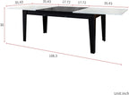 KEIKI 70.87”-106.3”L Extendable Dining Room Table for 6-10 People, Wood Modern Rustic Rectangle Expandable Kitchen Living Meeting Room Gatherings Furniture, 3 Tabletop Length Options, Marble White