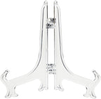 Juvale Mini Clear Acrylic Easel Stands - 24-Pack, 5.3-Inch, Clear Plastic - Mini Easel Sign Stand & Greeting & Place Card Display - Tabletop Photo Holders & Plate Holders
